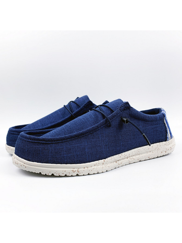 Men's Casual Loafers-canvas Boat Shoes Lightweight Soft Bottom Comfortable Walking Shoes