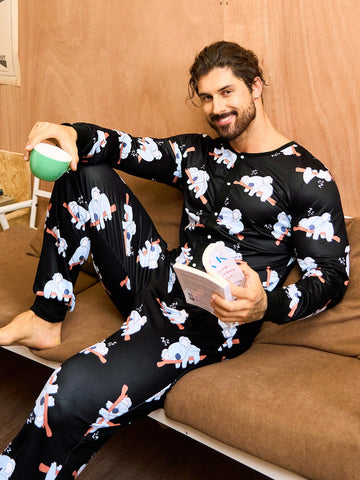 Men's Cartoon Printed Pajamas