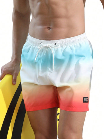 Men's Colorful Drawstring Beach Shorts