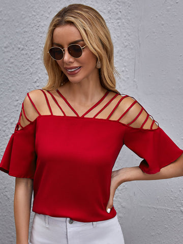 Strappy Detail Solid Top