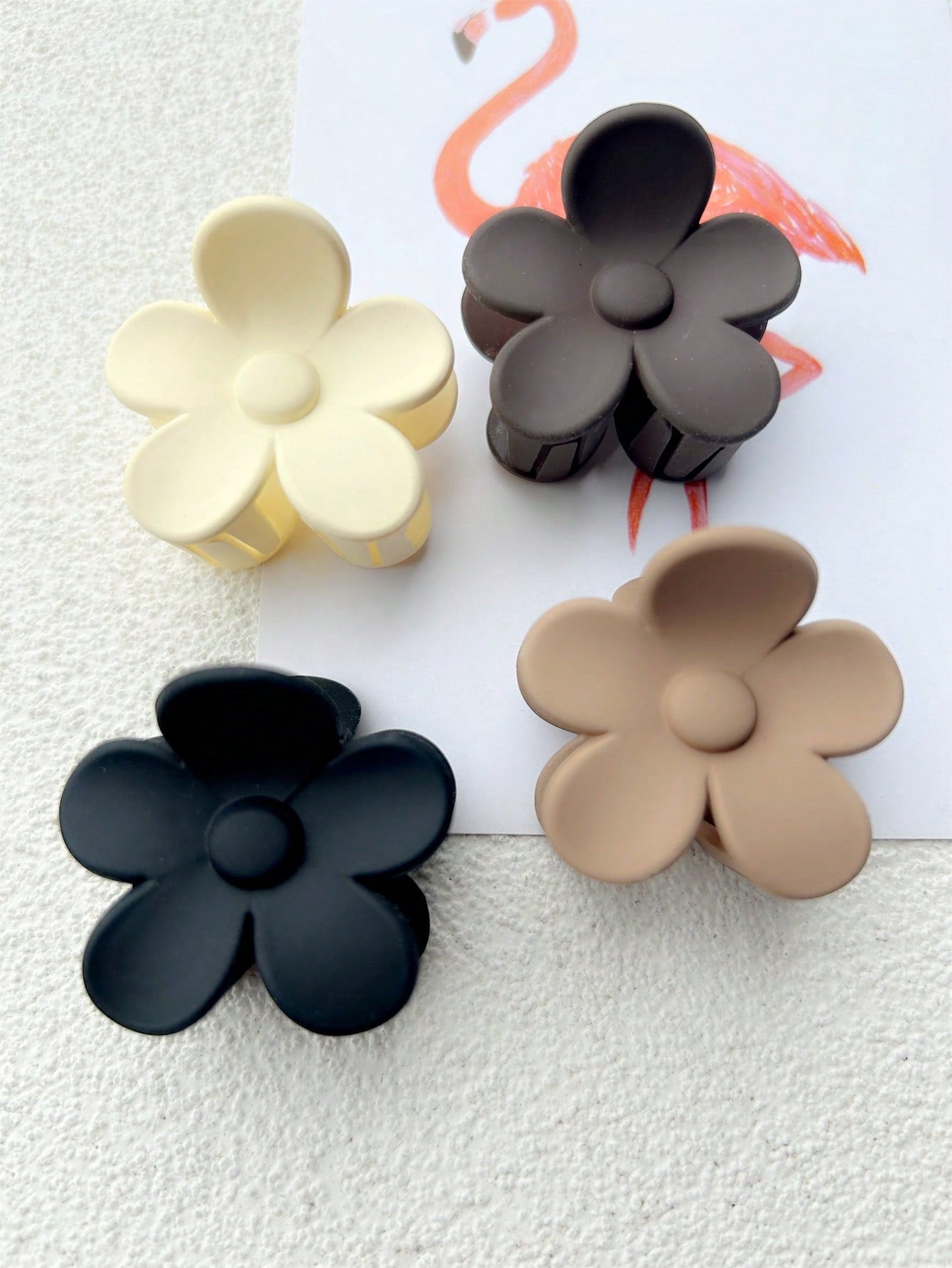 4pcs Girls Flower Design Cute Hair Claw For Hair Decoration