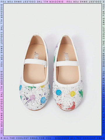 2023 Latest Fashion Shiny Explosive Pattern Breathable Princess Girls' Flat Shoes For Outdoor Party, Autumn And Winter