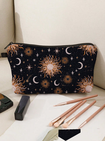 Cosmetic Bag With Sun, Stars And Moon Design Black Friday