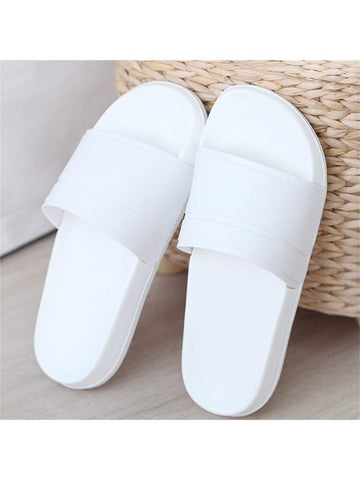 Men's Summer Home Slippers Non-slip And Wear-resistant Indoor Sandals Fashionable Solid Color Beach Slippers