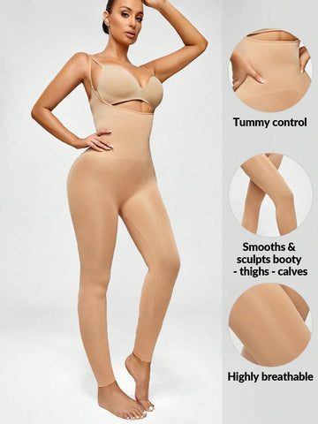 High Waist Tummy Control Butt Lifting Thigh Slimmer Shapewear Jumpsuit
