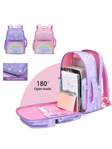 Kids Girls' Unicorn Backpack For Preschool And Elementary School With Multi-functional Cute Design, Large Capacity