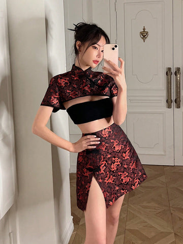Chinese-style Hollow Out Outfit
