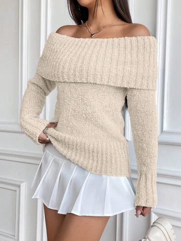 Off Shoulder Ladies' Sweater