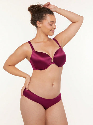 Dream Curve Support+ Plunge Push-Up Support Satin Bra