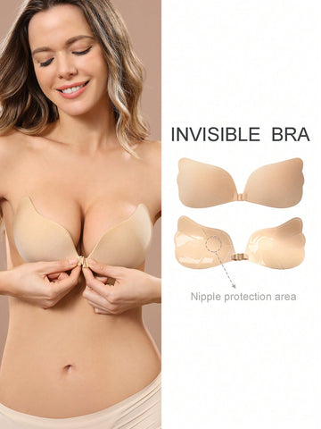 1pair Women'S Invisible Push Up Bra Stickers