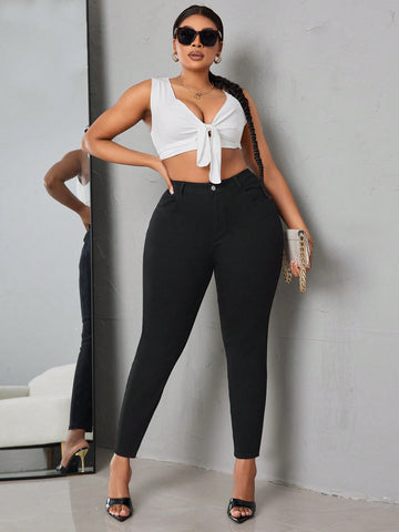 Plus Size Stretchy High Waisted Jeans