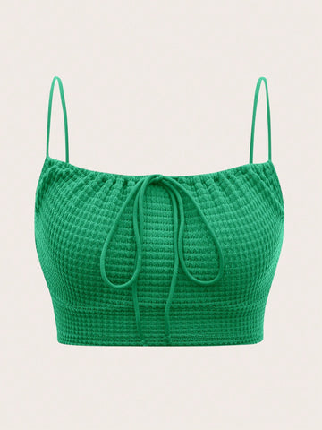 Knitted Solid Color Camisole Top