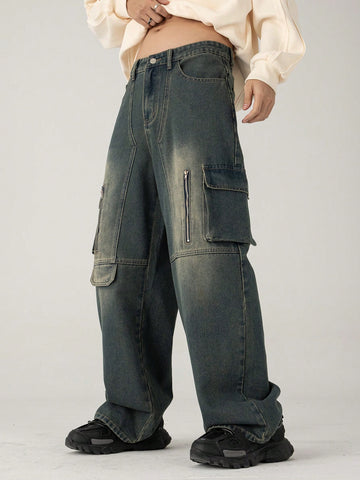 Men's Cargo Jeans Pants Suitable For Spring/Summer Daily Wear