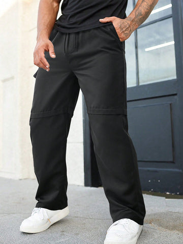Men'S Solid Color Slant Pockets Pants