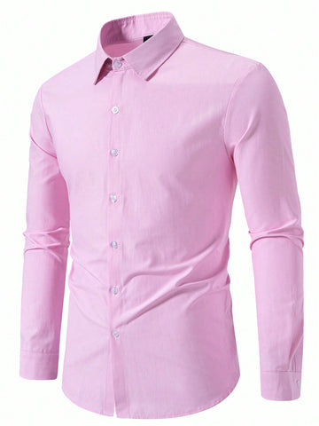 Men's Plain Long Sleeve Shirt