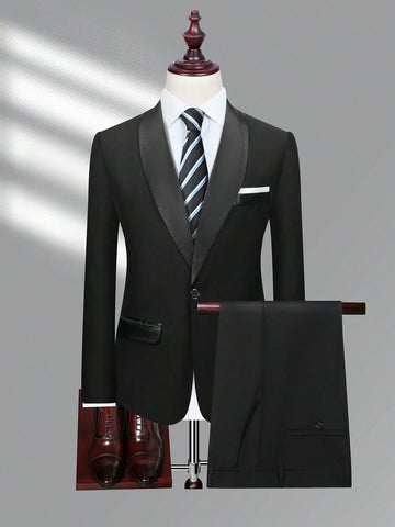 Men's Shawl Collar Suit Set