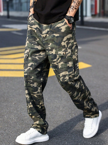 Men's Camouflage Workwear Pocket Jeans
