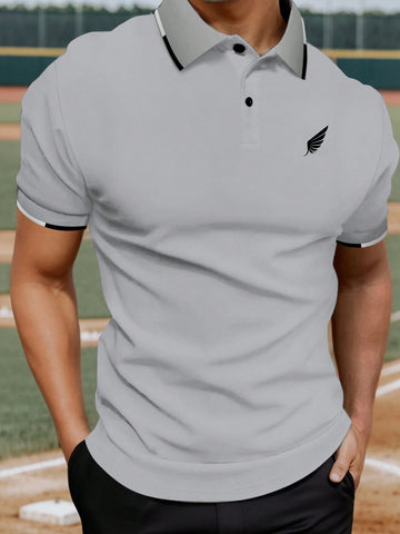 Men's Printed Short Sleeve Polo Shirt