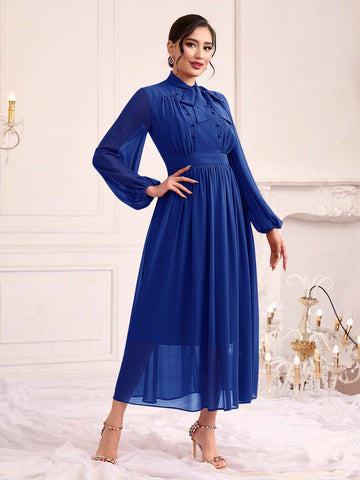 Women's Solid Color Arabian Abaya Dress