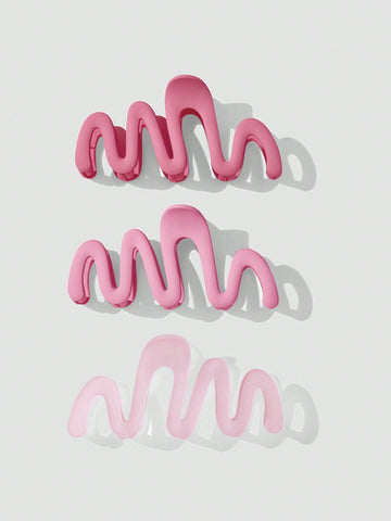 Ms-Romantic Pink Fashionable Hair Claw Clip Casual