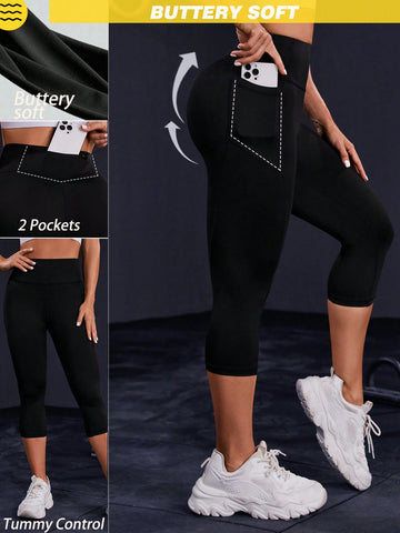 Women's Sports Leggings (Tummy Control+Back Waist Pocket)