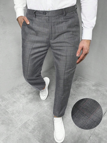 Men's Formal Plaid Dress Pants