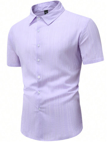 Men'S Plain Short Sleeve Shirt