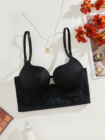 Ladies' Solid Color Hollow Out Bra