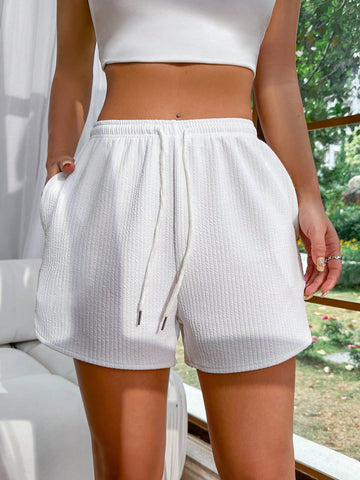 Women's Simple White Stripes Casual And Cute Shorts