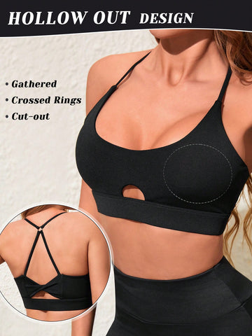 Sport Bra For Shock Absorbing With Mesh Back Yoga Tank Top Fitness Vest