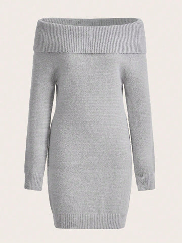 Women's Off Shoulder Sweater Dress