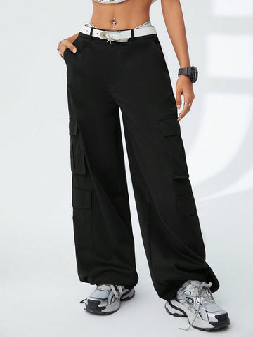 Loose-Fit Cargo Pants With Stereo Pocket Design