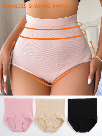 Women's Seamless Tummy Control Waist Cincher Shapewear Panties, 3pcs/Set