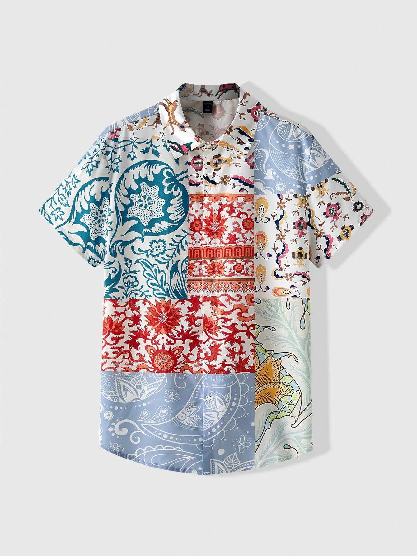 Men's Floral Printed Short Sleeve Shirt