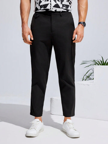 Men's Solid Color Woven Leisure Suit Pants
