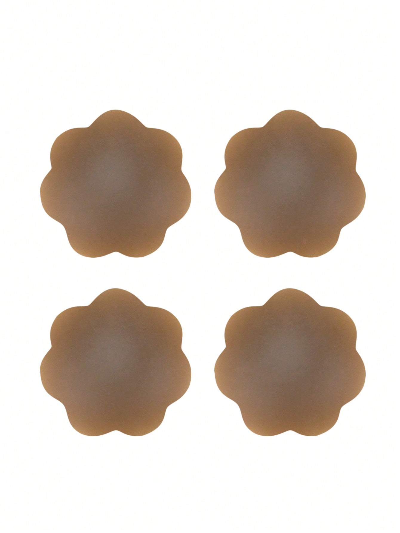 2pairs Solid Silicone Nipple Cover With Anti-Convex Point And Flower Shape Design