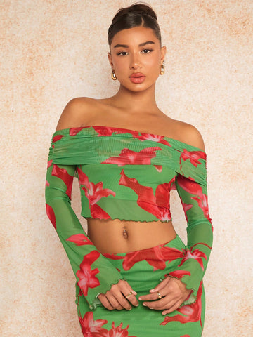 Country Festival Outfits Long Sleeve Shirt One Shoulders Top Beach Women Outfits Summer Clothes Green Sexy Top Olive Green Top Graphic Crop Western Outfits