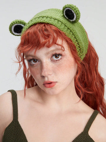 Solid Color Cute Cartoon Frog Shaped Decorative Headband
