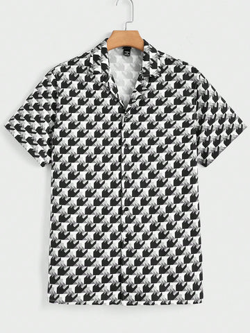 Men's All-Over Printed Woven Casual Shirt