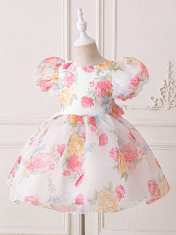 Baby Girl's Fashionable Gorgeous Dress, Suitable For Birthday Party, Evening Party, Wedding, Full Moon, Baptism, One Year Old Celebration, Etc.