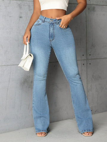 Women's Flare Jeans With Side Pockets