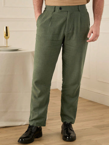 Men's Woven Slim Fit Casual Trousers