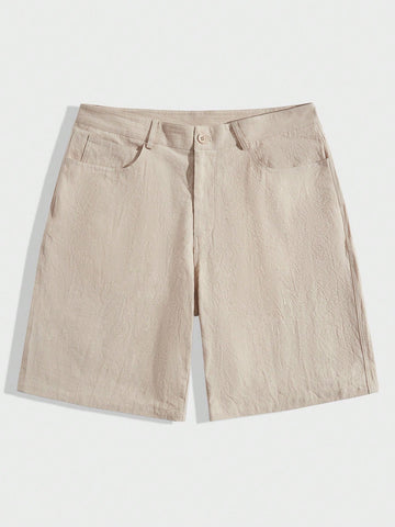 Woven Solid Color Casual Shorts, Versatile For Everyday Wear