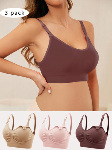 3pcs Seamless Maternity Underwear Set For Mother