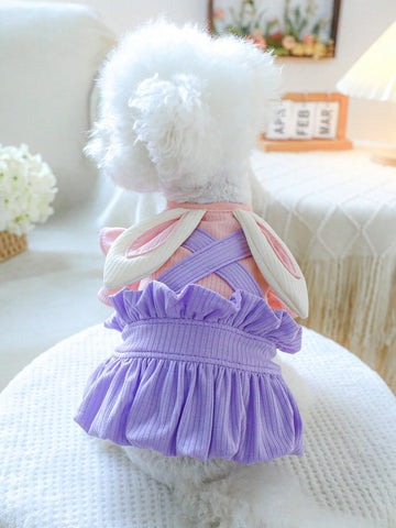 1pc Cute Pet Dress With Suspender Skirt Design For Small Dogs, Yorkshire Terriers, Pomeranians, Teddy Dogs, Cats, Etc.