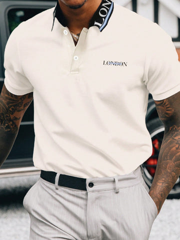 Men's Casual Business Short Sleeve Polo Shirt