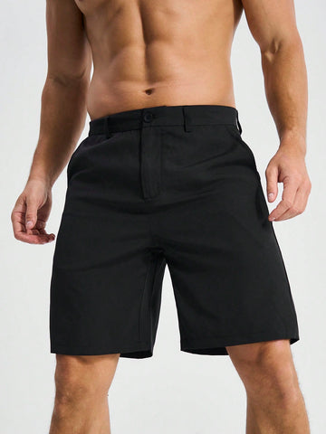Men's Fitness Running Outdoor Casual Sports Shorts With Diagonal Pockets