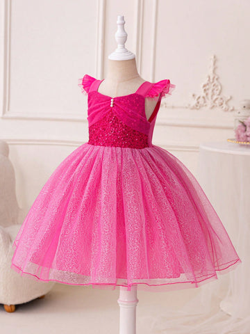 Young Girl's And Gorgeous Princess Dress For Birthday Party, Wedding And Festival