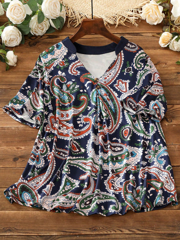 Women's Plus Size Printed Casual T-Shirt