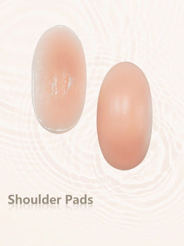 Silicone Flesh-Colored Shoulder Pads, Removable & Invisible, Traceless